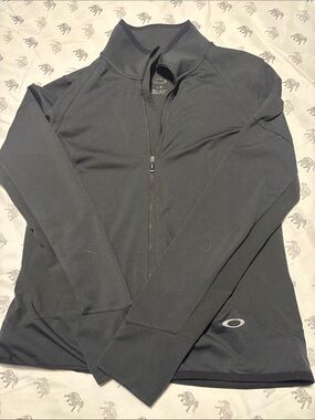 Oakley Men's Black Full-Zip Lightweight Pullover